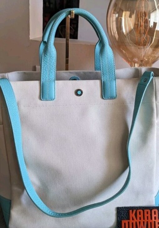 Tiffany & Co. Handbags - Tiffany Women's Canvas,Leather Shoulder Bag,Tote Bag Off-white,Tiff... BF576898